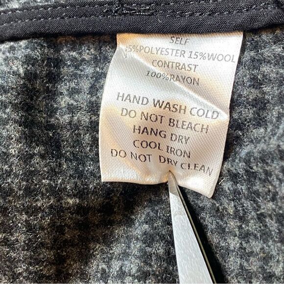 All:Row Long Sleeve Black and Gray Houndstooth Flannel Button Down Shirt Size M - Picture 4 of 11